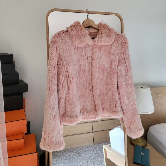 Adrienne Landau Jackets & Blazers - Adrienne landau rabbit fur coat